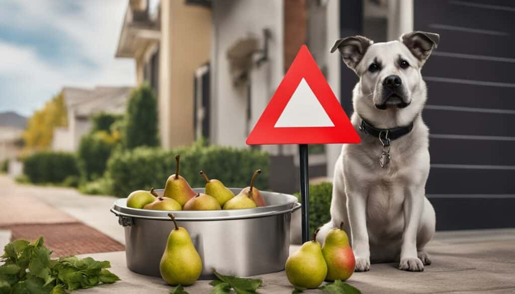 Voorkomen van peren eten door honden