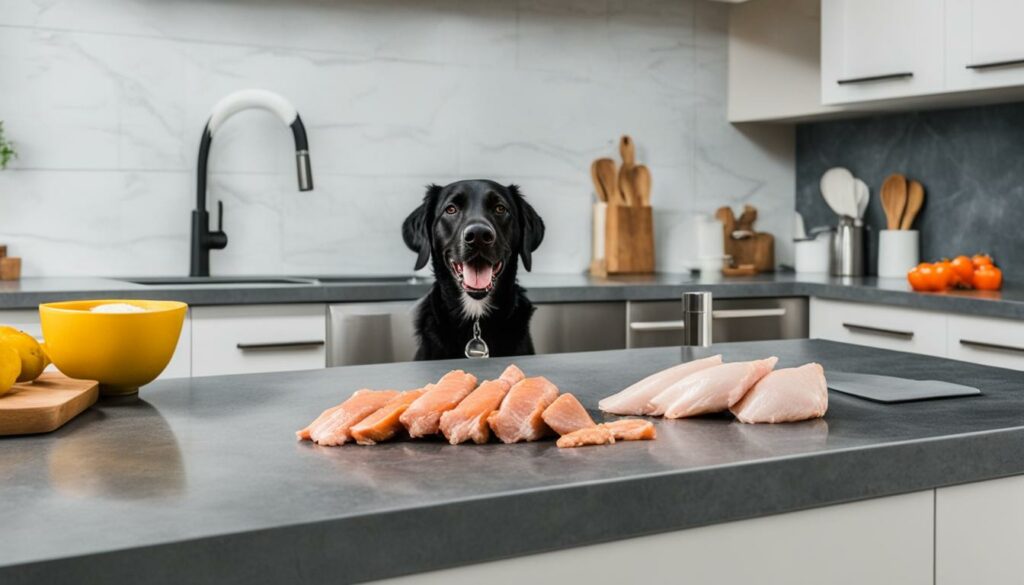 veiligheid van het voeren van rauwe kip aan honden