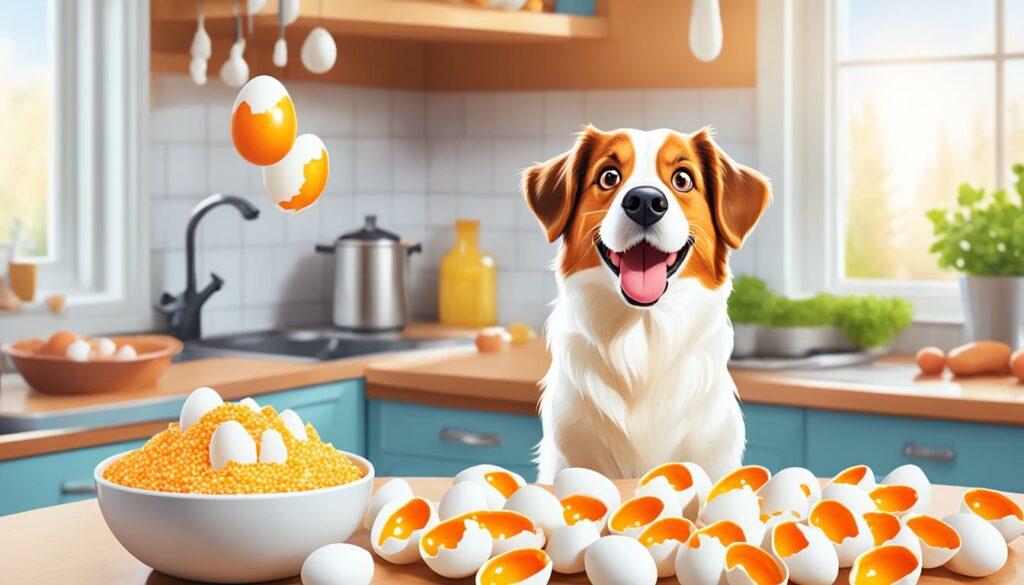 eierschalen aan hond geven