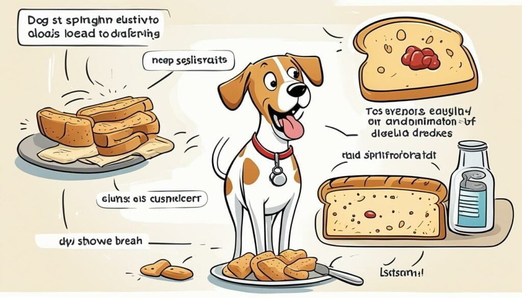hond spijsvertering brood
