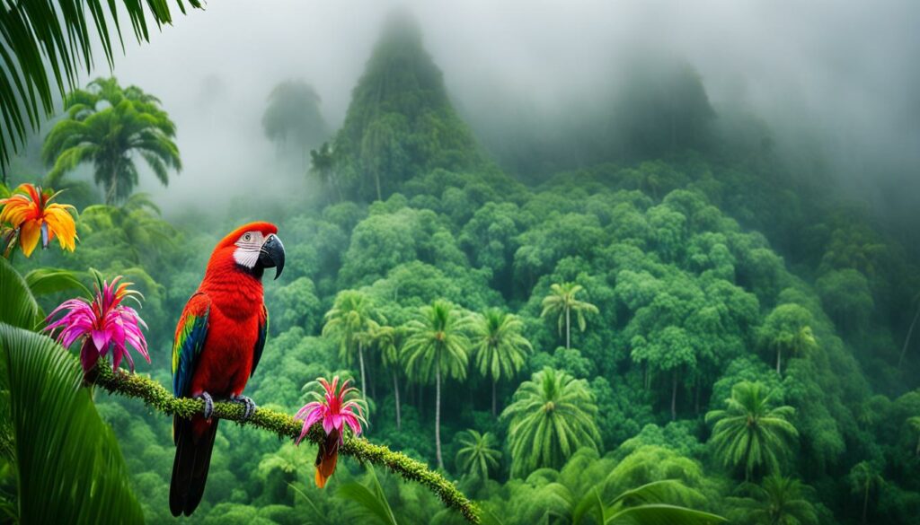 Palmkaketoe in het regenwoud