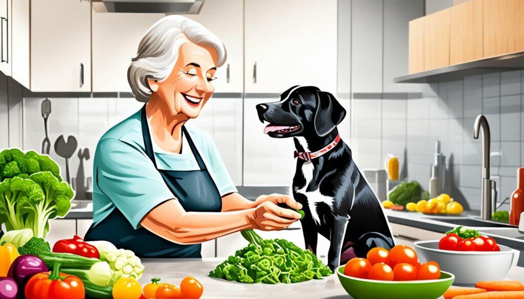 Veilig bereiden van groenten voor honden