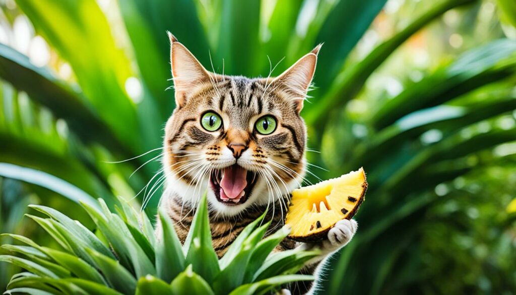 katten ananas eten