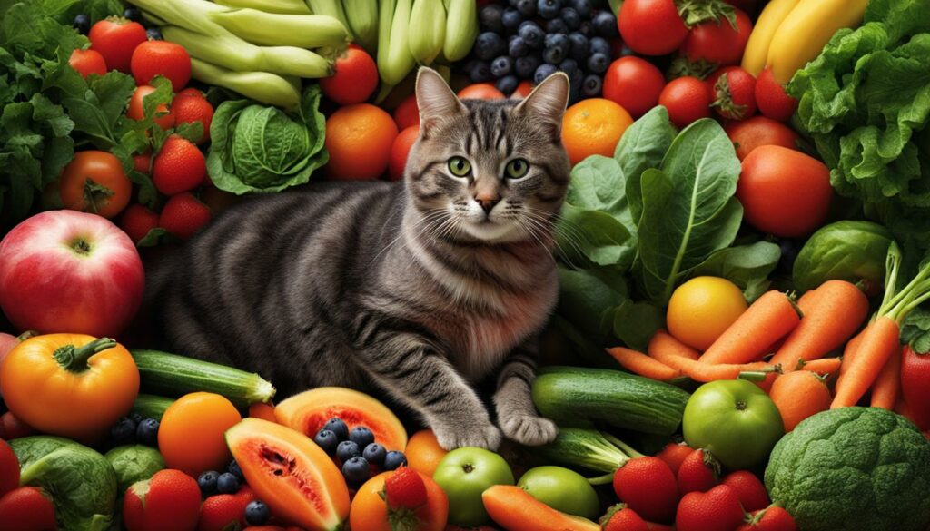 katten en fruit