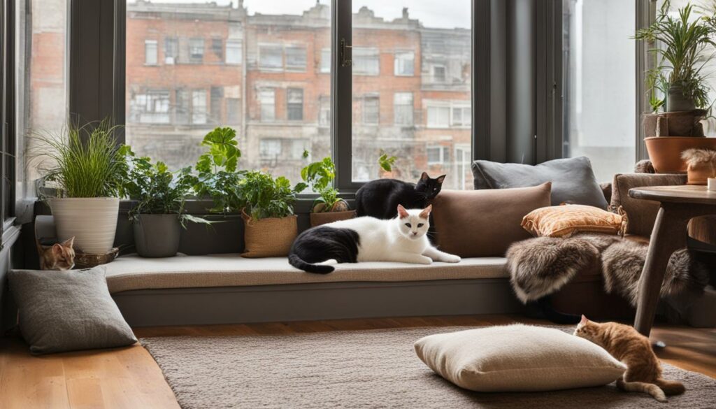 katten in een appartement