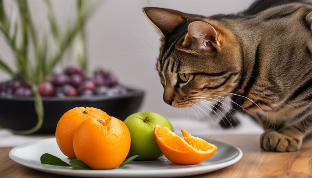 mandarijnen als traktatie voor katten